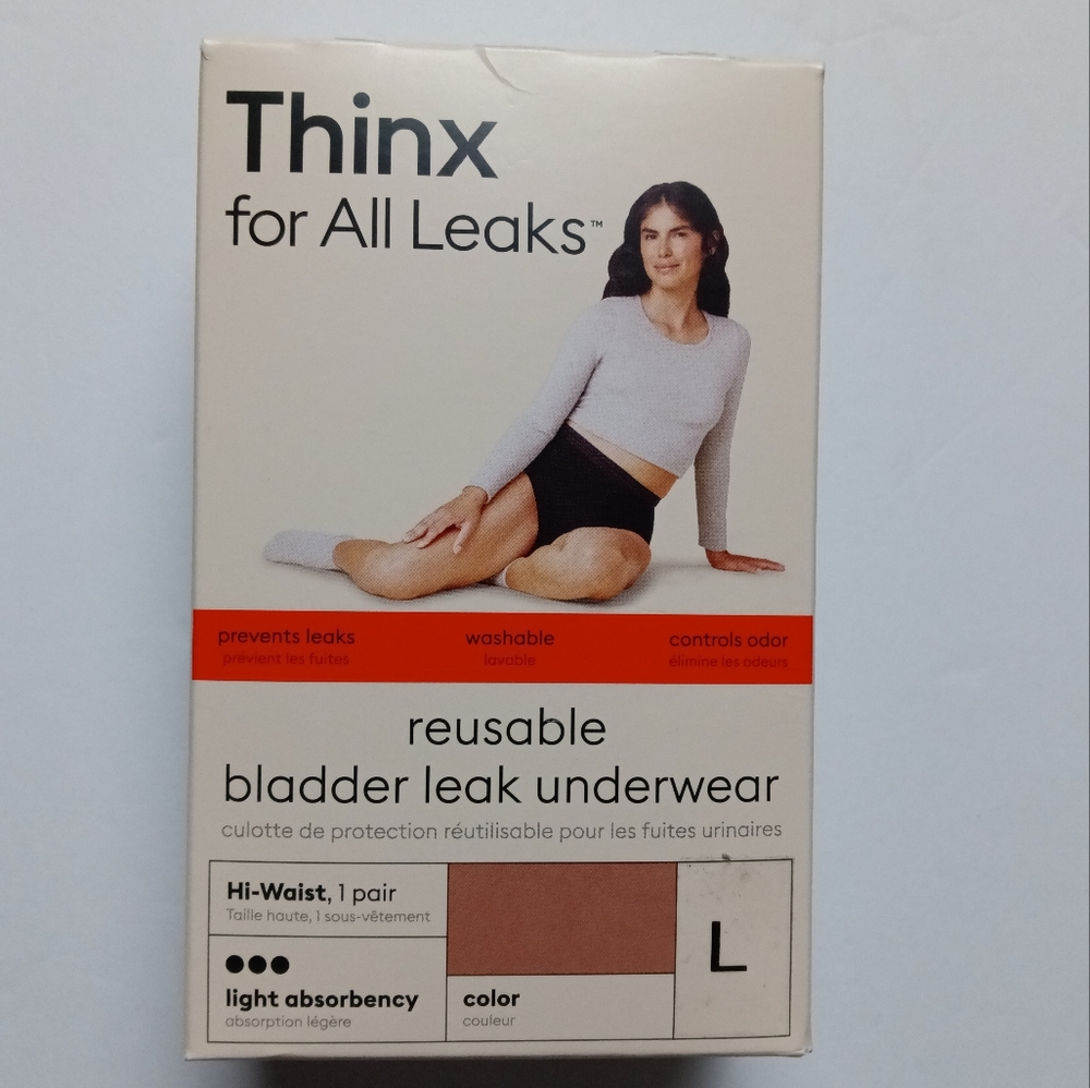 Thinx for All Leaks Basic Hi-Waist, Light Absorbency Reusable Washable Panty